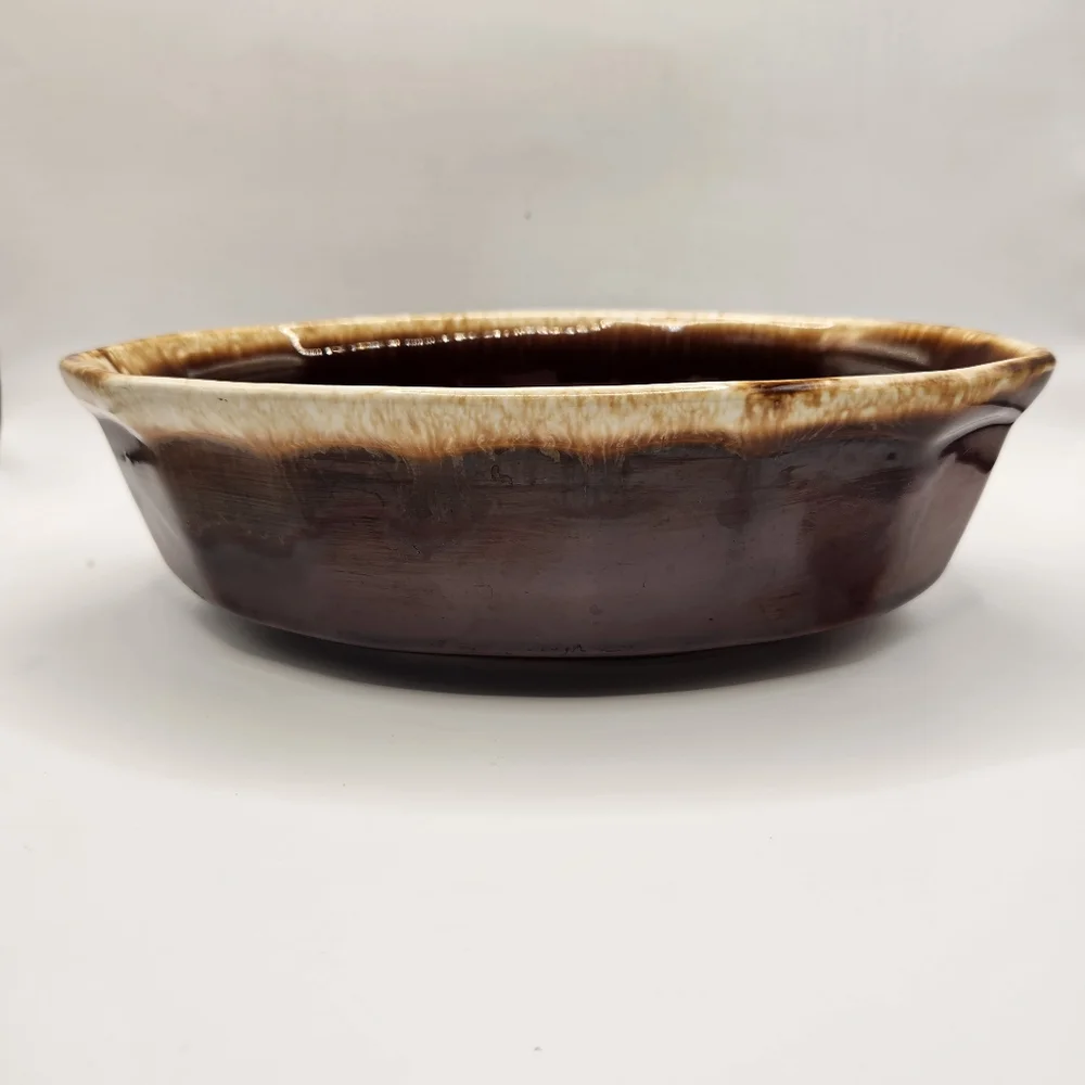 Vintage McCoy Brown Drip Glaze Ovenproof Baking Dish Made in USA